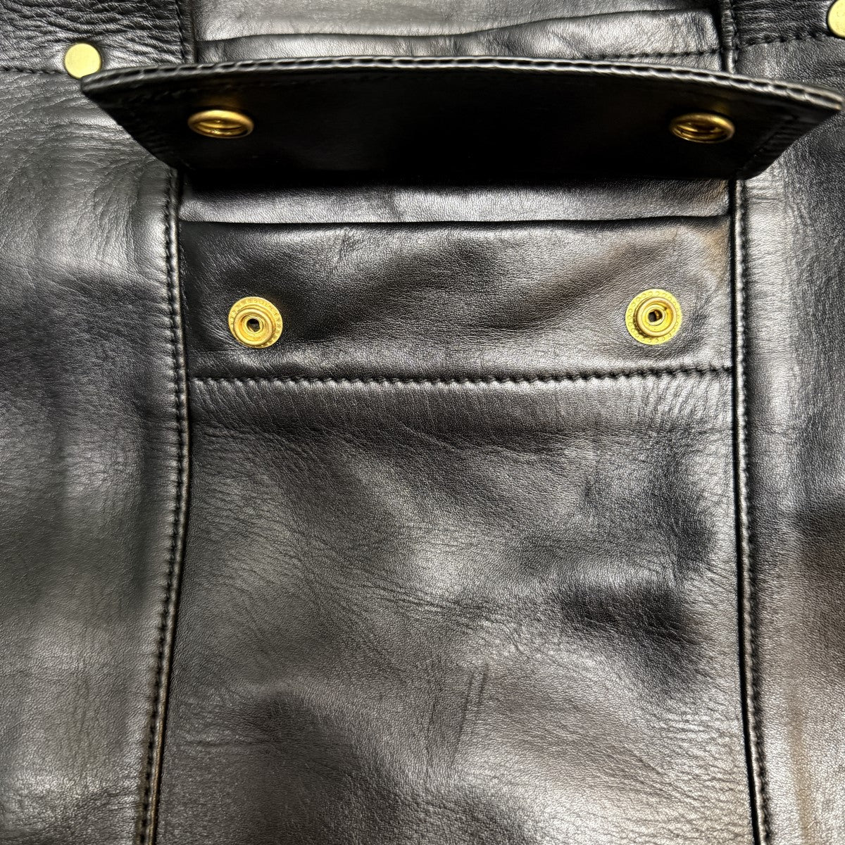 26SS/DAILY TOTE BAG L／COW SKIN - BLACKデイリートートバッグ ラージ/BG-36-C-COW-5
