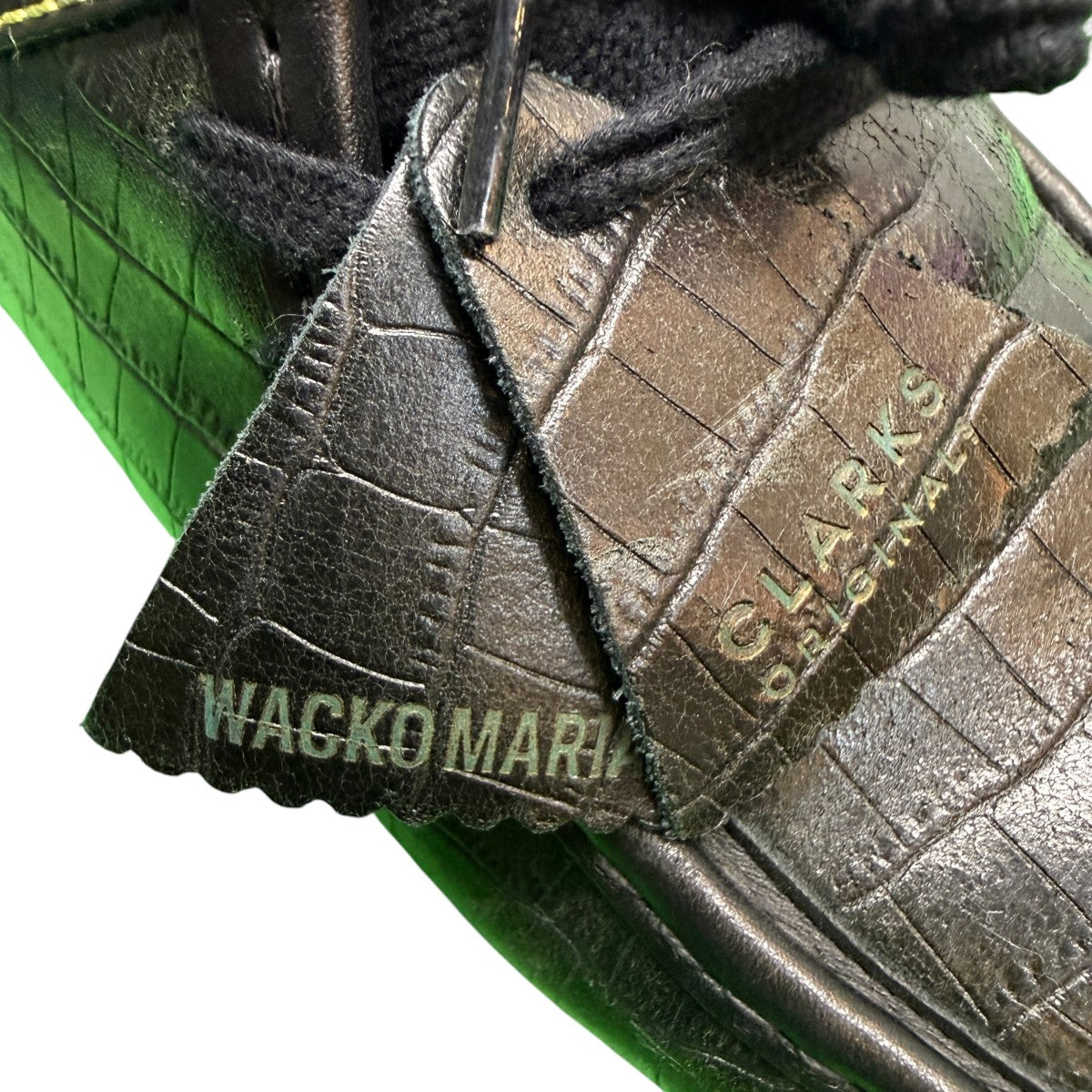 23SS/CROCODILE EMBOSSED LEATHER WALLABEE／クロコダイルエンボスレザーワラビーブーツ/CLARKS-WM-SH02