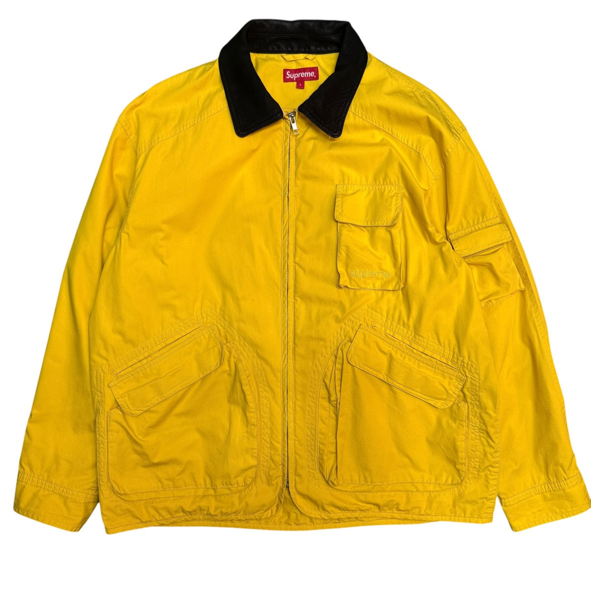 22AW/Cotton Utility Jacketコットンユーティリティー襟レザージャケット