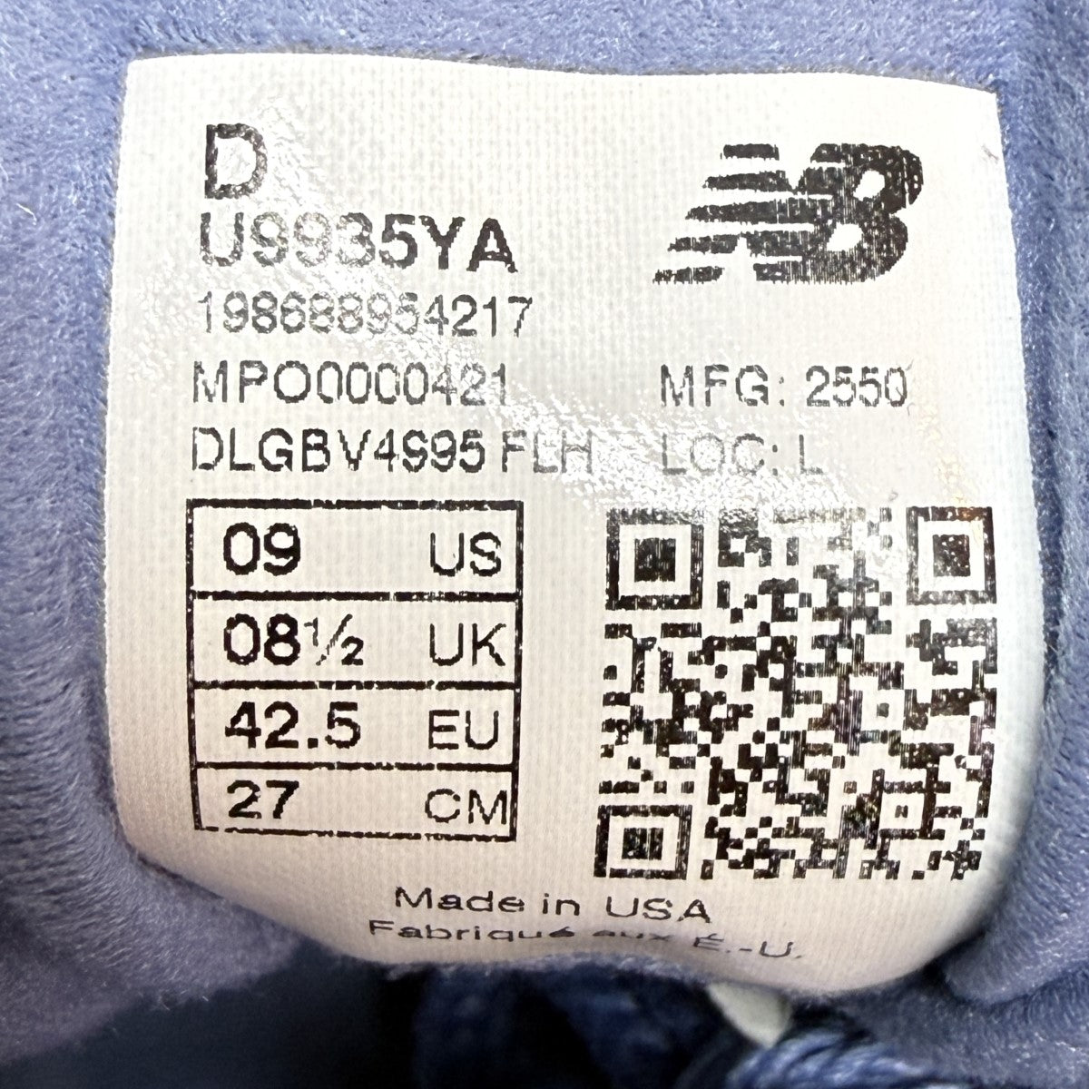 993 Made in USA／Washington／Taro／993 スニーカー/U9935YA