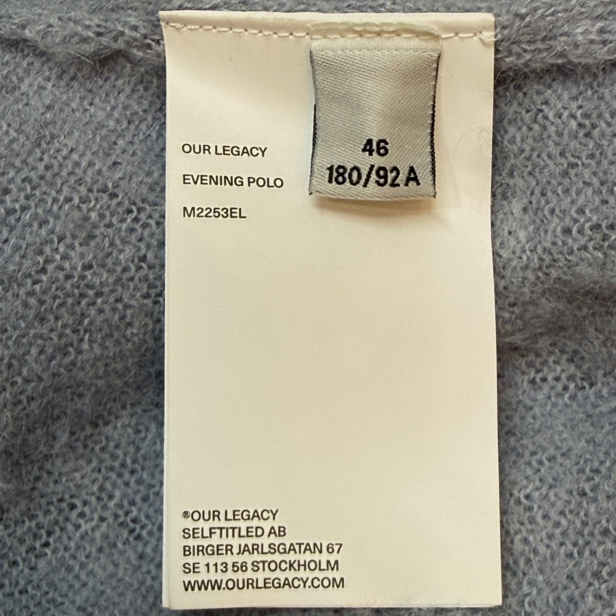 25SS/EVENING POLO Livid Blue Fuzzy AlpacaLivid Blue／イブニングポロ カーディガン 人気商品/M2253EL