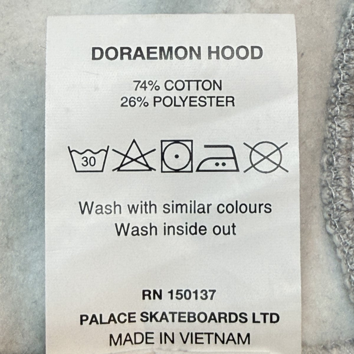 25AW/DORAEMON HOODGrey Marl／ドラえもんパーカー