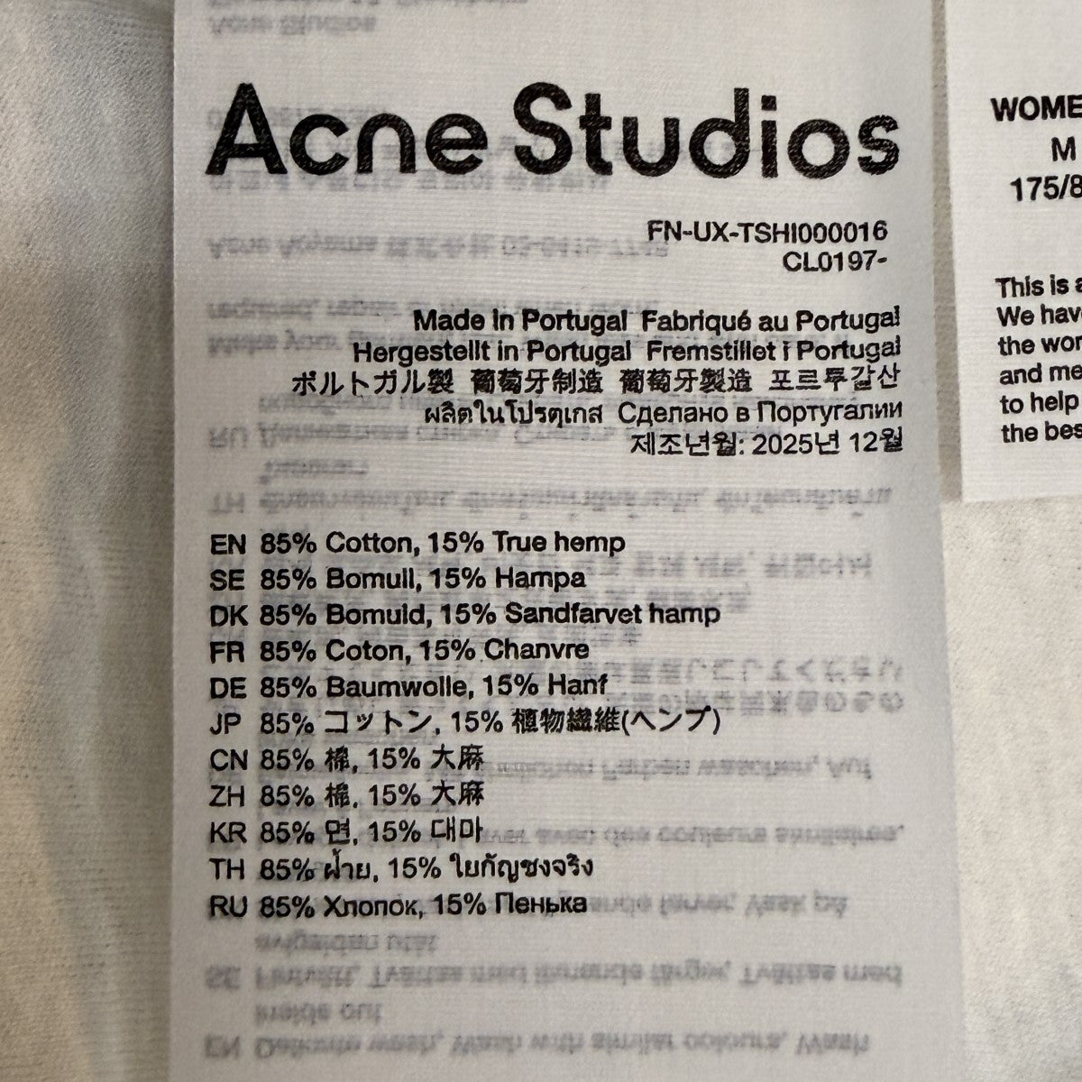 26SS/スプレー仕上げ1996ロゴTシャツ／スプレー加工ロングスリーブTシャツ/FN-UX-TSHI000016