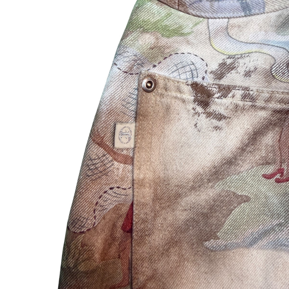 FAF NEW COMMUNE DART BAGGY DENIMPrint／ニューコミューンダートバギーデニムパンツ/003341401-P 古着・中古-5枚目のアイテム画像