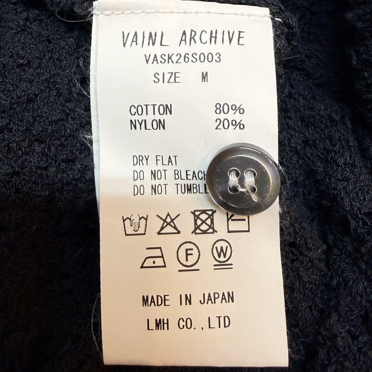 VAINL ARCHIVE 26SS/WILL-HN／ヘンリーネックニット/VASK26S003 古着・中古-6枚目のアイテム画像