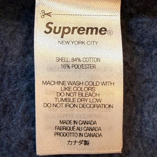 25SS/Small Box Hooded Sweatshirt -Dark Blue／スモールボックスロゴスウェットパーカー/カナダ製
