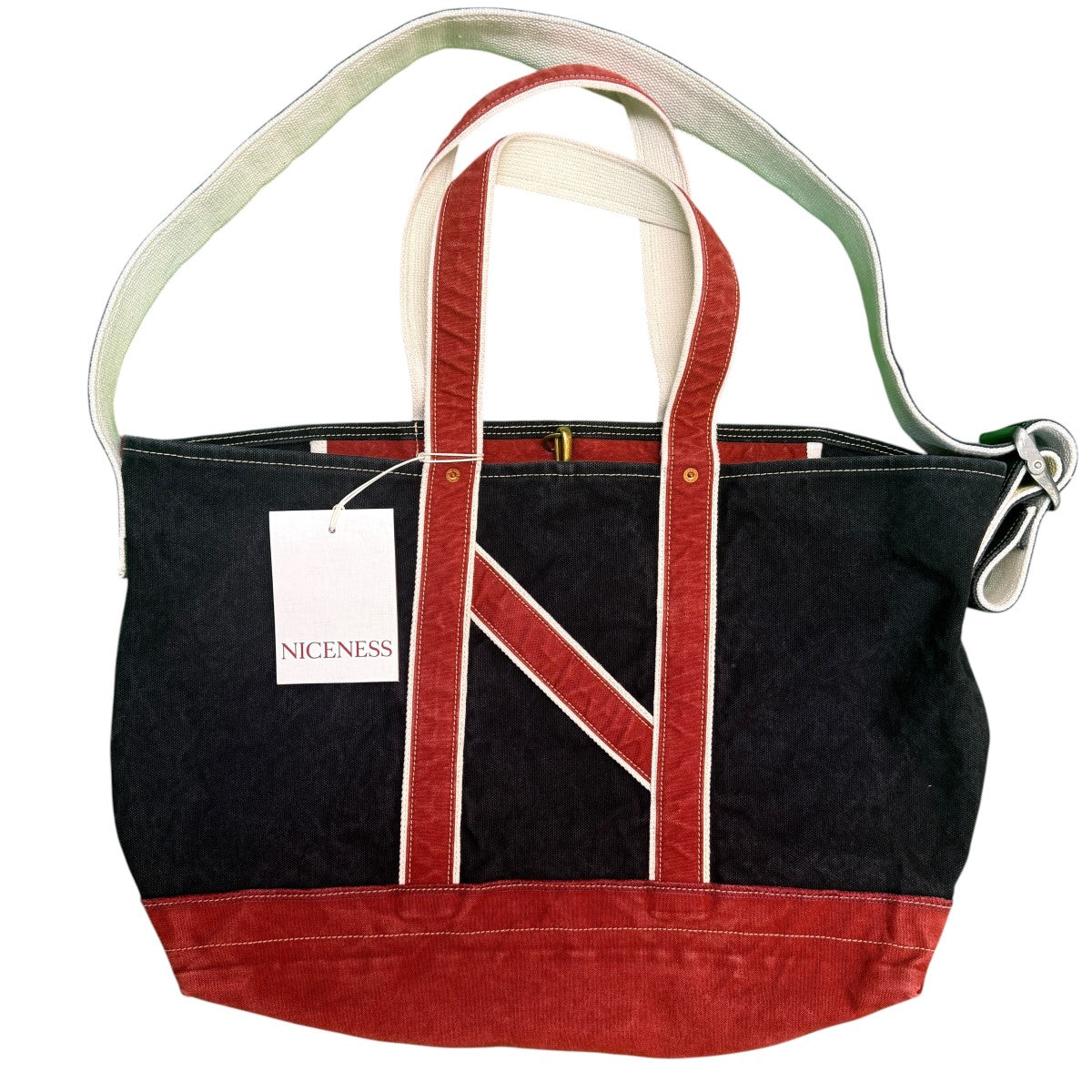 26SS/L．LESHBLACK×RED／LレッシュNNショルダートートバック/NN-3601A17