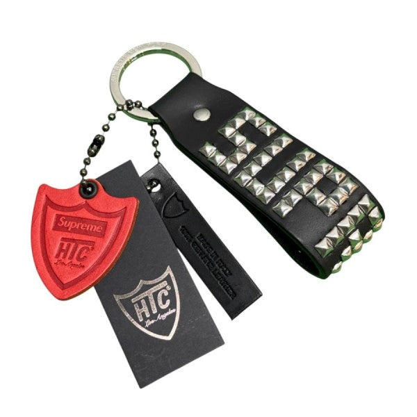 23SS/Studded Keychain Cow／スタッズキーチェーン カウレザー/Made in Italy