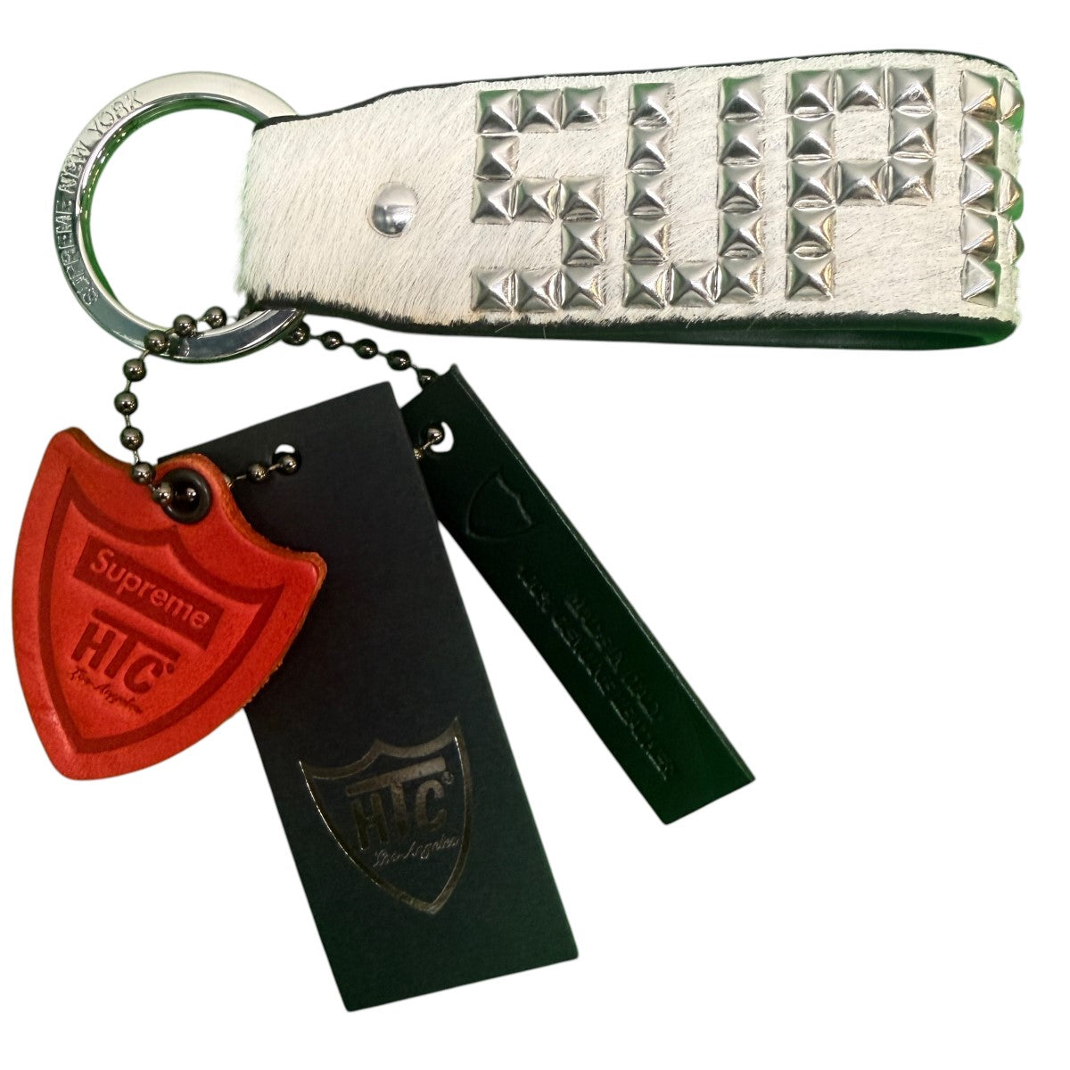 23SS/Studded Keychain CowCOW HIDEスタッズキーチェーン／Made in Italy
