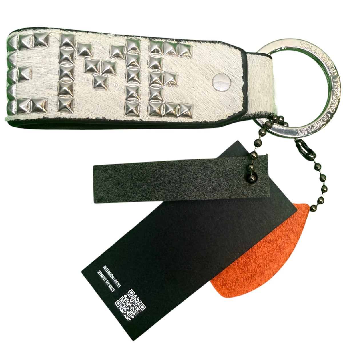 23SS/Studded Keychain CowCOW HIDEスタッズキーチェーン／Made in Italy