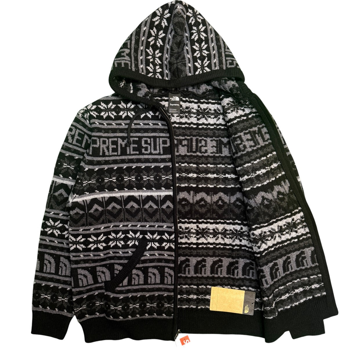 22AW/TS Faire Isle F／Z Hooded Sweater／ジップアップニットセーター/NT52212I
