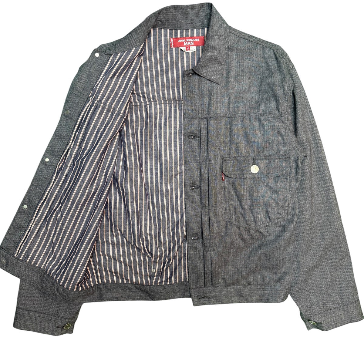 26SS/Wool Stripelevi’S W Name／Blue Gray／ウールストライプ Levi’s Wネームジャケット/WQ-J212