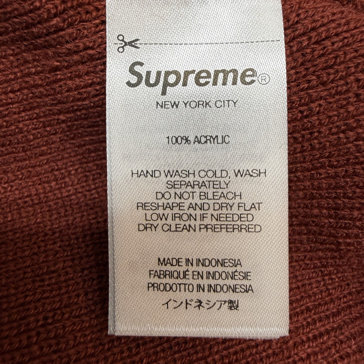 Supreme 25AWCamo Big Logo BeanieRed Camo／カモビッグロゴビーニーニットキャップ 古着・中古-5枚目のアイテム画像