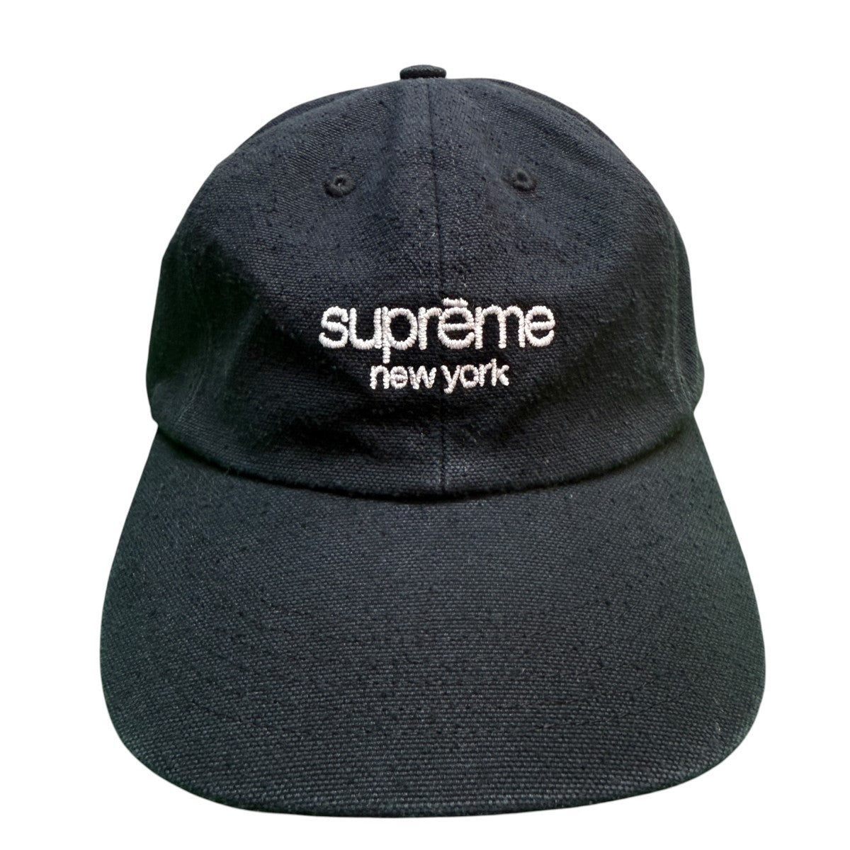 Supreme 23SS/Classic Logo 6-Panel／Black／クラシックロゴ6パネルキャップ/ウォッシュド加工 古着・中古-1枚目のアイテム画像