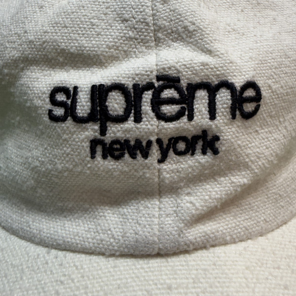 Supreme 23SS/Classic Logo 6-Panel Cream／ウォッシュド加工／クラシックロゴ6パネルキャップ 古着・中古-2枚目のアイテム画像