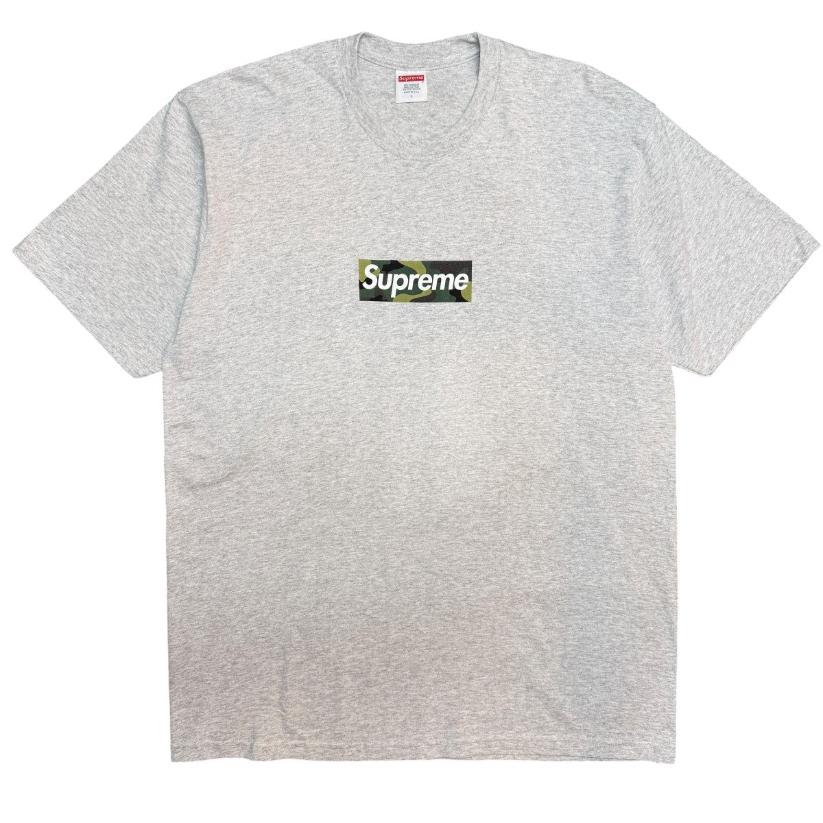 Supreme 23AW/Box Logo Tee／Ash Grey／カモフラボックスロゴTシャツ 古着・中古-1枚目のアイテム画像