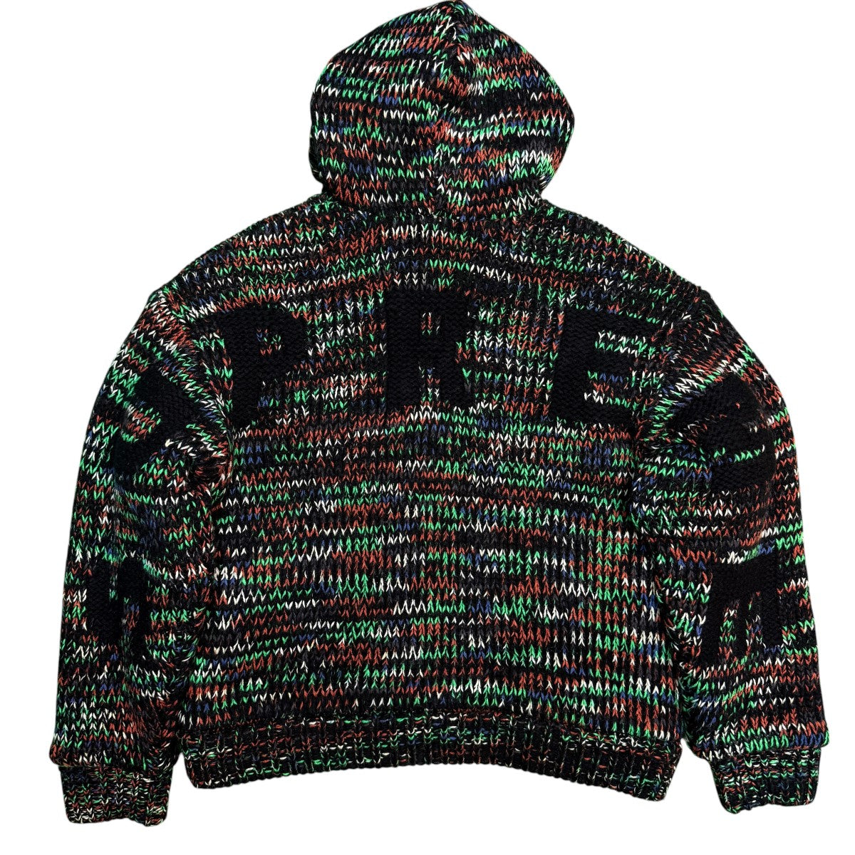 25AW/Faux Shearling Lined Zip Up Hooded Sweater／Green Melange／フォー・シャーリングラインドジップアップフーデッドセーター