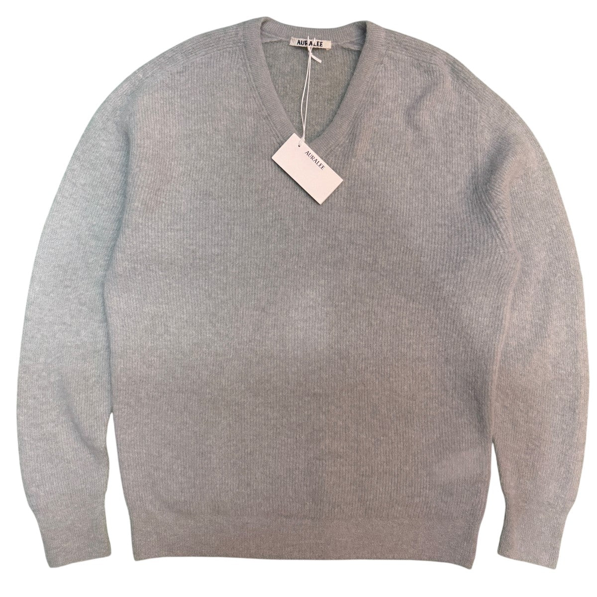 26AW/BABY SURI ALPACA SHEER KNIT V-NECK P／ODUSTY MINTベビースーリーアルパカシアーVネックニット/A26AV03AK