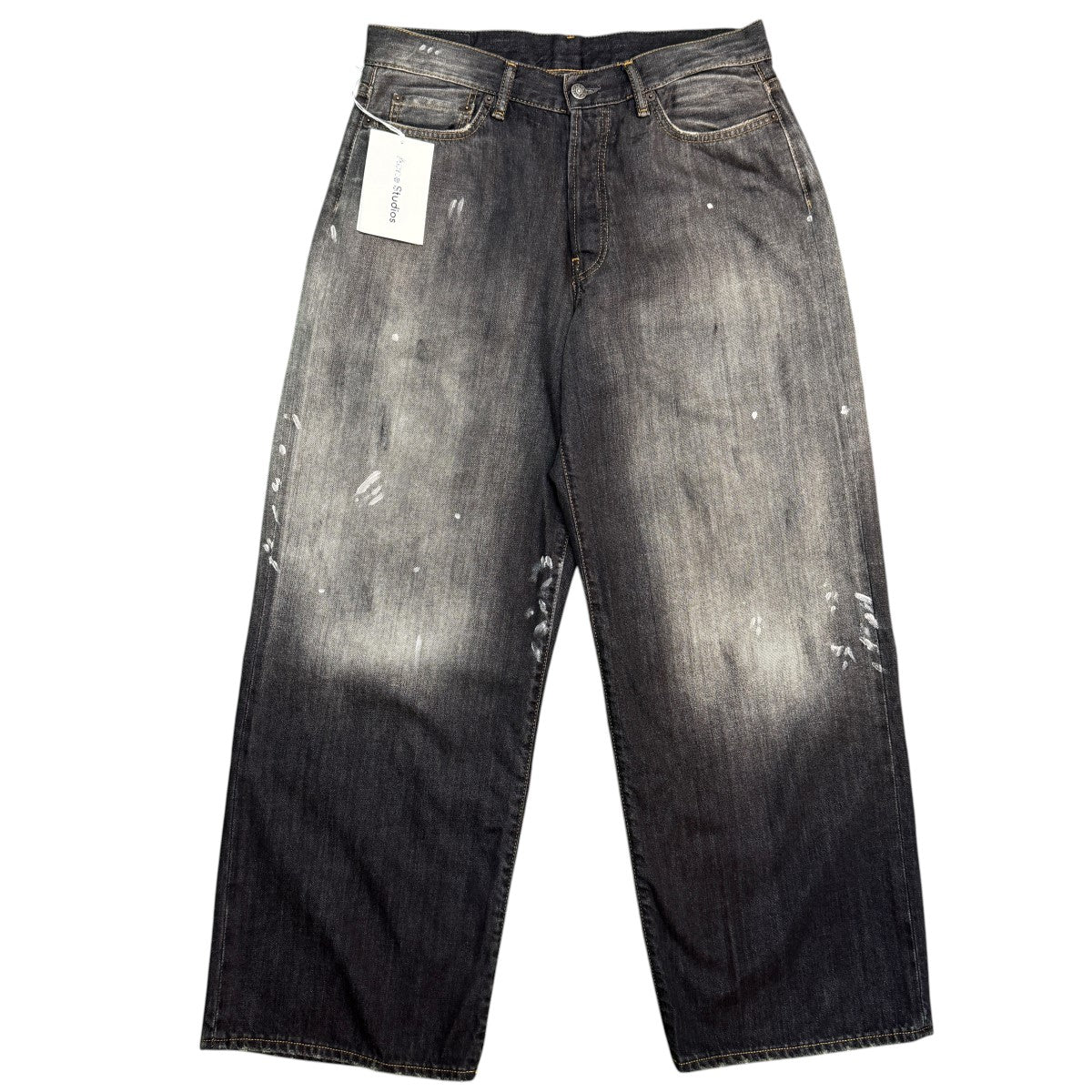 25AW/1981 U BLACK TRAFALGAR／1981 ペンキ汚し加工ルーズフィットジーンズ/C00081