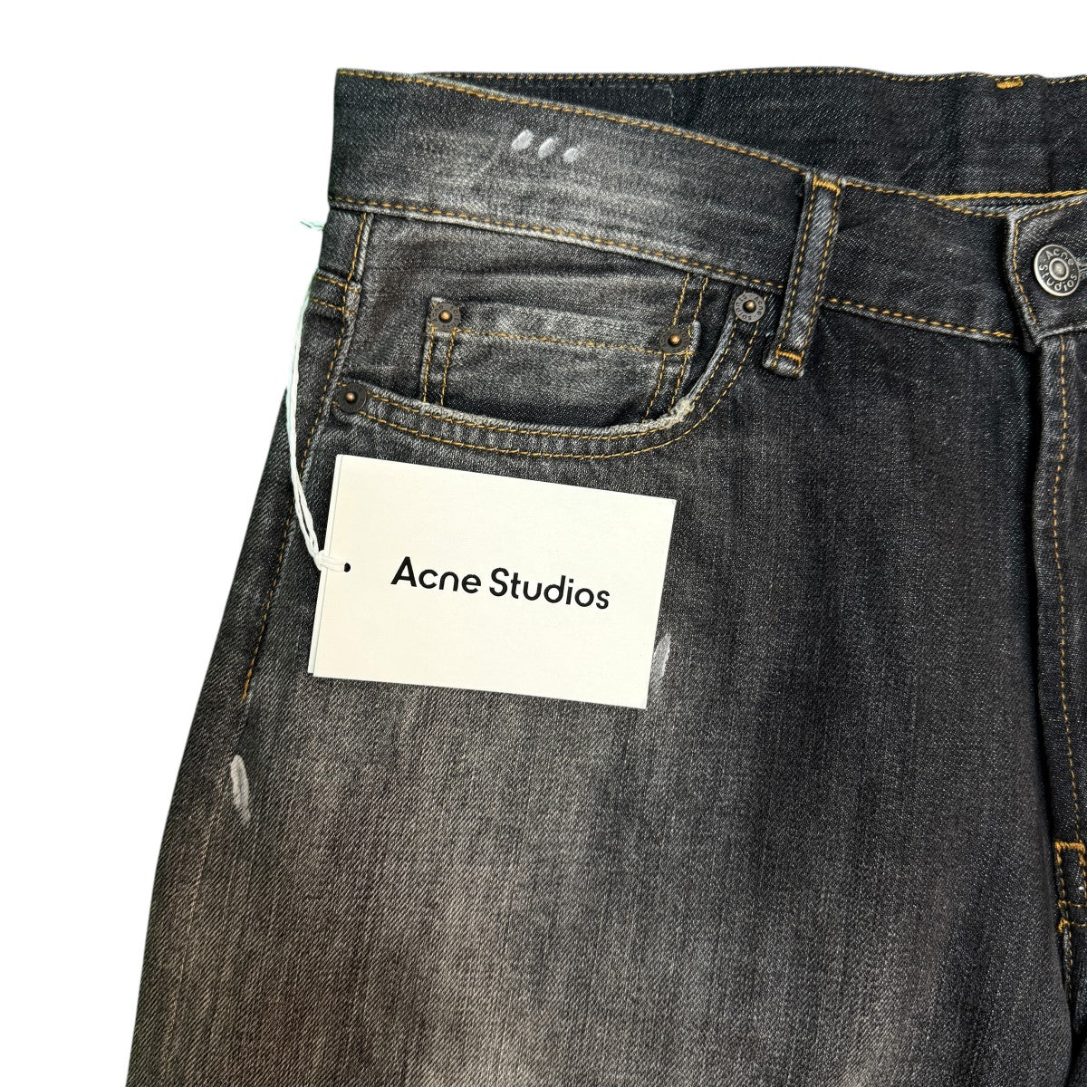25AW/1981 U BLACK TRAFALGAR／1981 ペンキ汚し加工ルーズフィットジーンズ/C00081