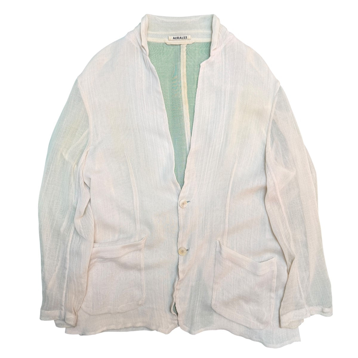 23SS/WOOL RECYCLE POLYESTER LENO SHEER JACKET／ウールリサイクルポリエステルレノシアージャケット/A23SJ01EK