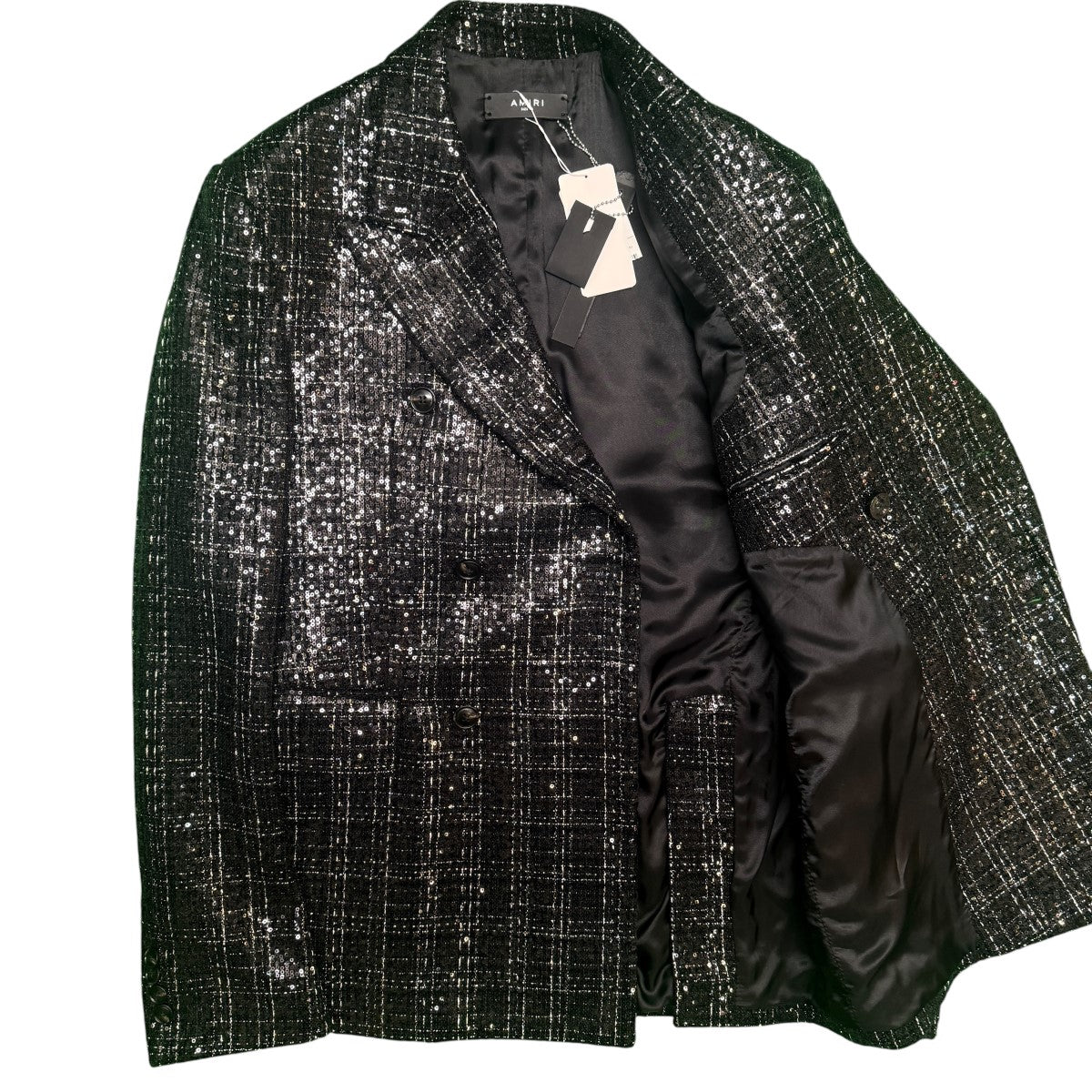 24SS/SEQUIN BOUCLE DB BLAZER AMIRI／スパンコールダブルブレザージャケット/SRAMSUFO1001