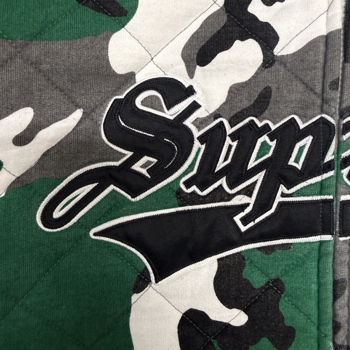25AW/Quilted Zip Up Hooded SweatshirtGreen Camo／キルティング ジップ アップ フード スウェットシャツ
