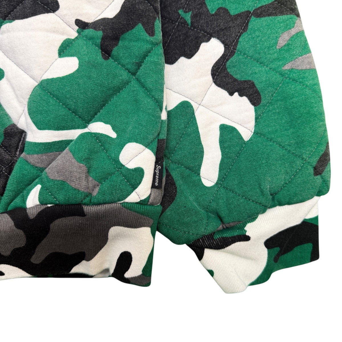 25AW/Quilted Zip Up Hooded SweatshirtGreen Camo／キルティング ジップ アップ フード スウェットシャツ