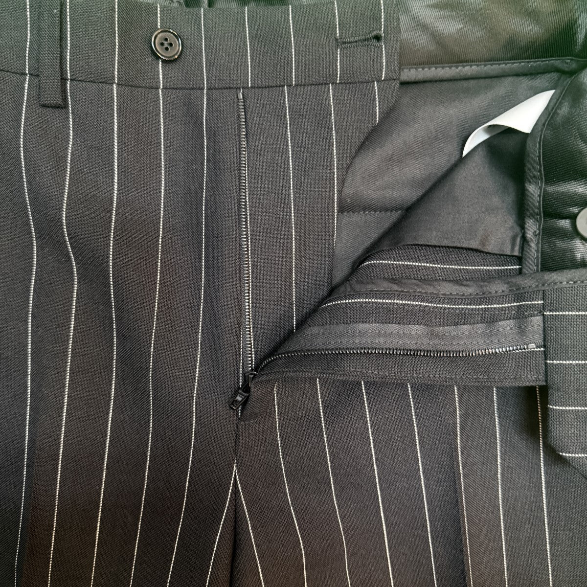22SS/Flared Surf Pants In Striped Wool／フレアサーフパンツ ストライプ ウール 裾上げ済/2P612108M