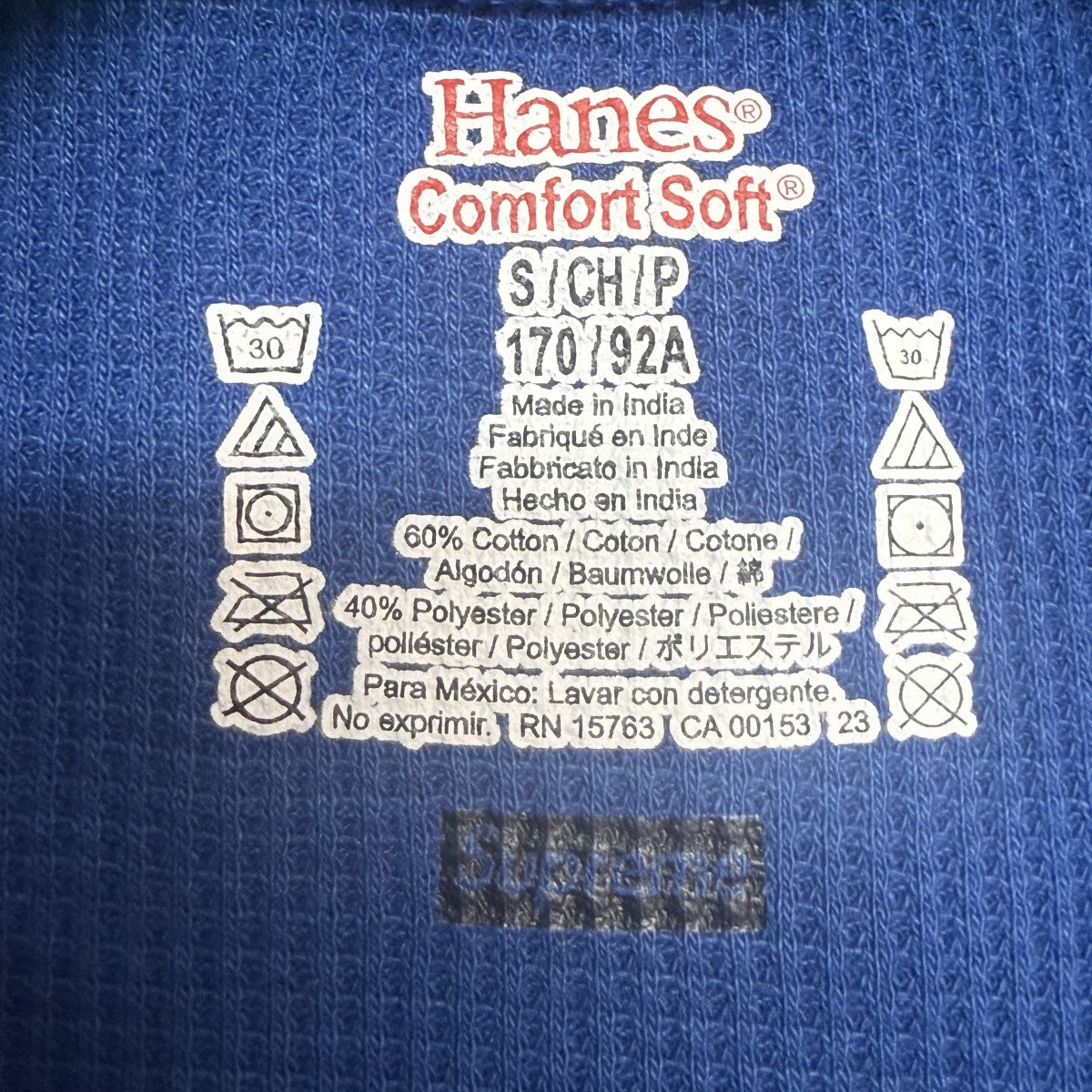 23AW/Hanes Bones Thermal Crewヘインズボーンズサーマルクルー