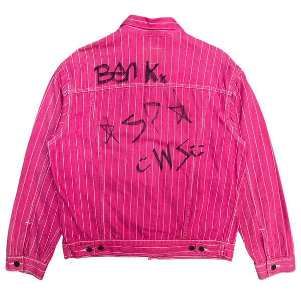 Supreme×LEVI'S 18SS/Supreme LEVI'S PINSTRIPE TRUCKER JACKETピン
