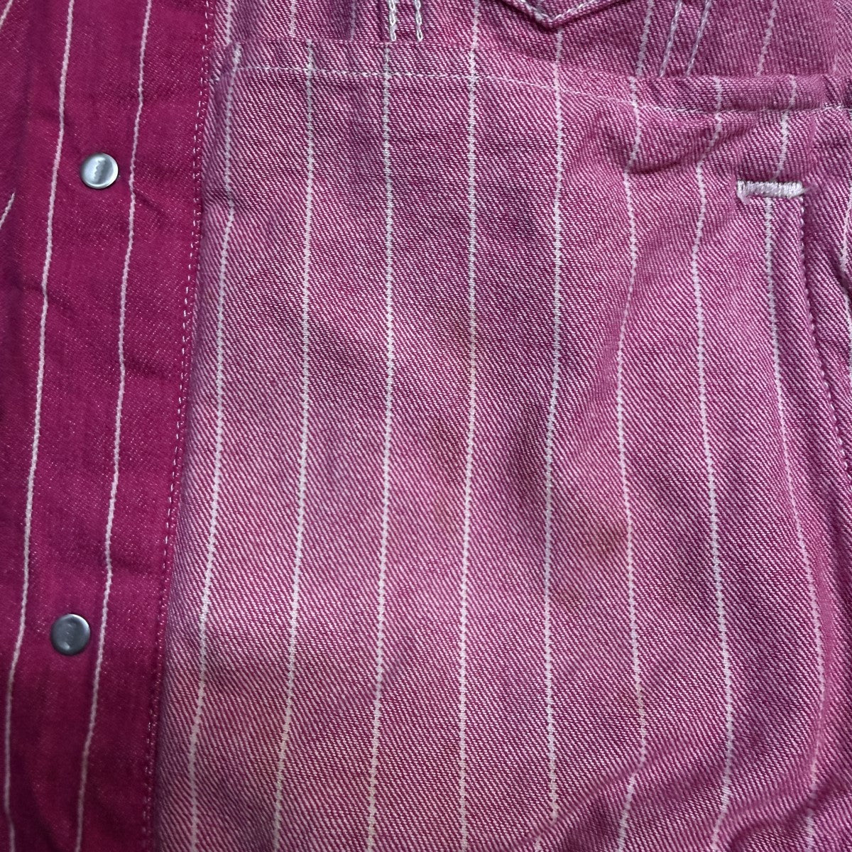 18SS/Supreme LEVI’S PINSTRIPE TRUCKER JACKETピンストライプトラッカージャケット ／サイン入り