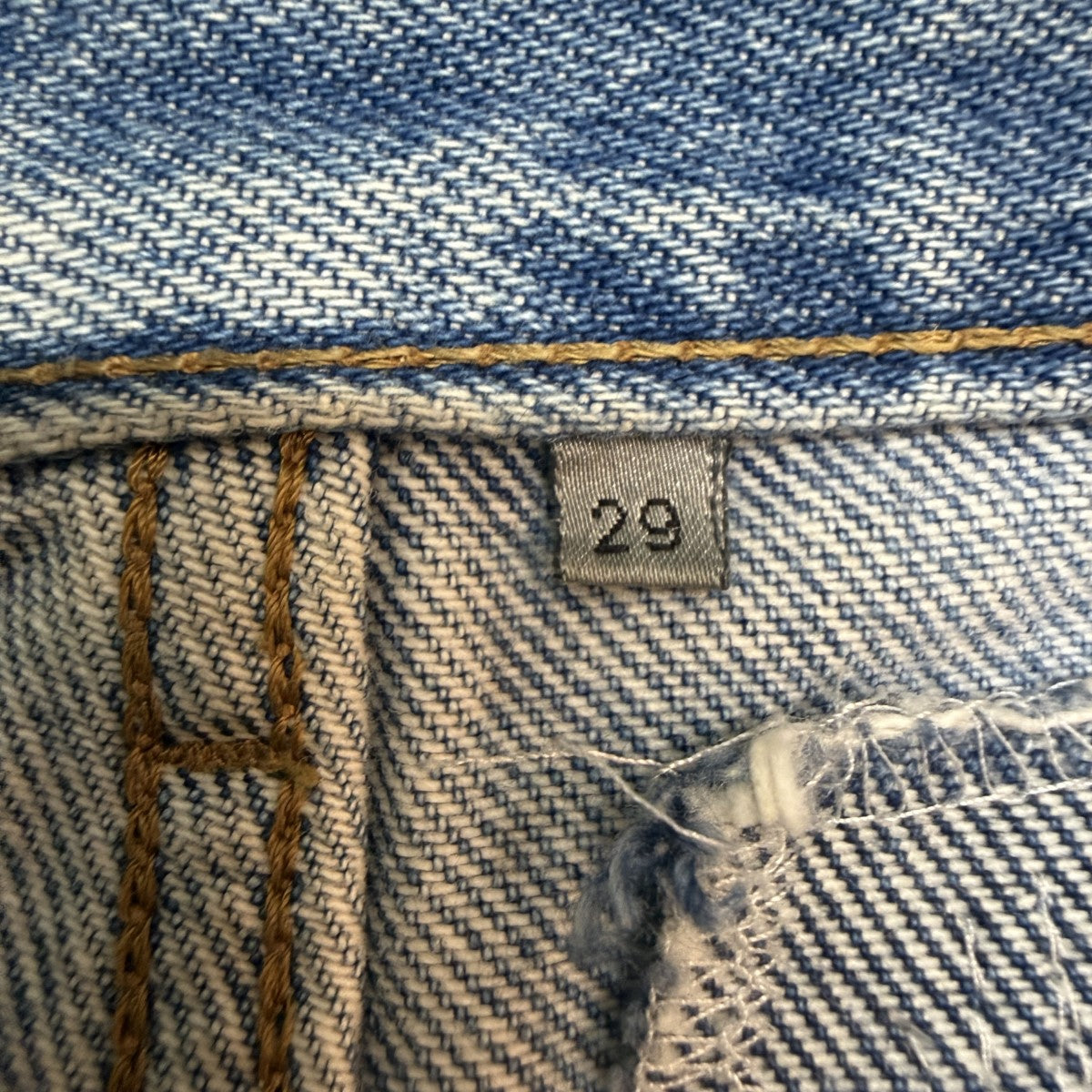 14AW/ダメージ＆クラッシュリペア加工デニムパンツ／クリス期／archive ダメージデニムパンツ/433D005TX182