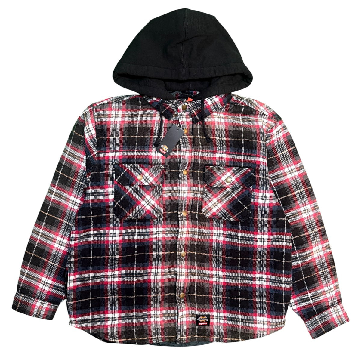 25AW/Dickies Lined Zip Up Hooded Flannel Shirt／ディッキーズ ラインド ジップアップ フーデッド フランネル シャツ