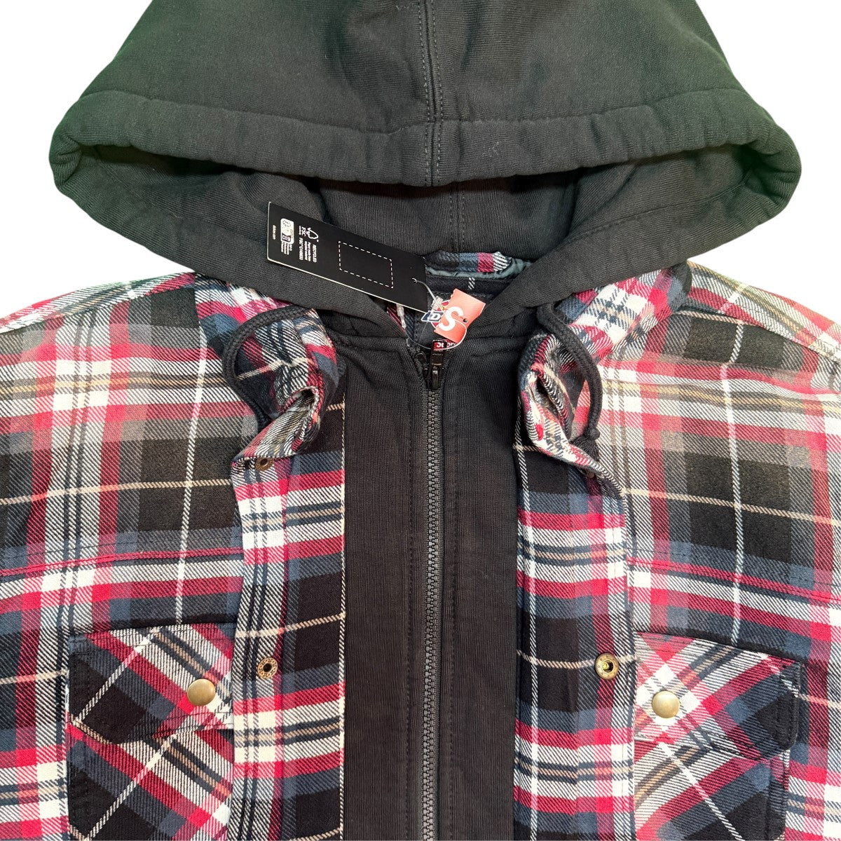 25AW/Dickies Lined Zip Up Hooded Flannel Shirt／ディッキーズ ラインド ジップアップ フーデッド フランネル シャツ