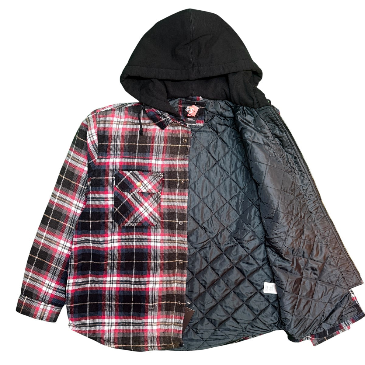25AW/Dickies Lined Zip Up Hooded Flannel Shirt／ディッキーズ ラインド ジップアップ フーデッド フランネル シャツ