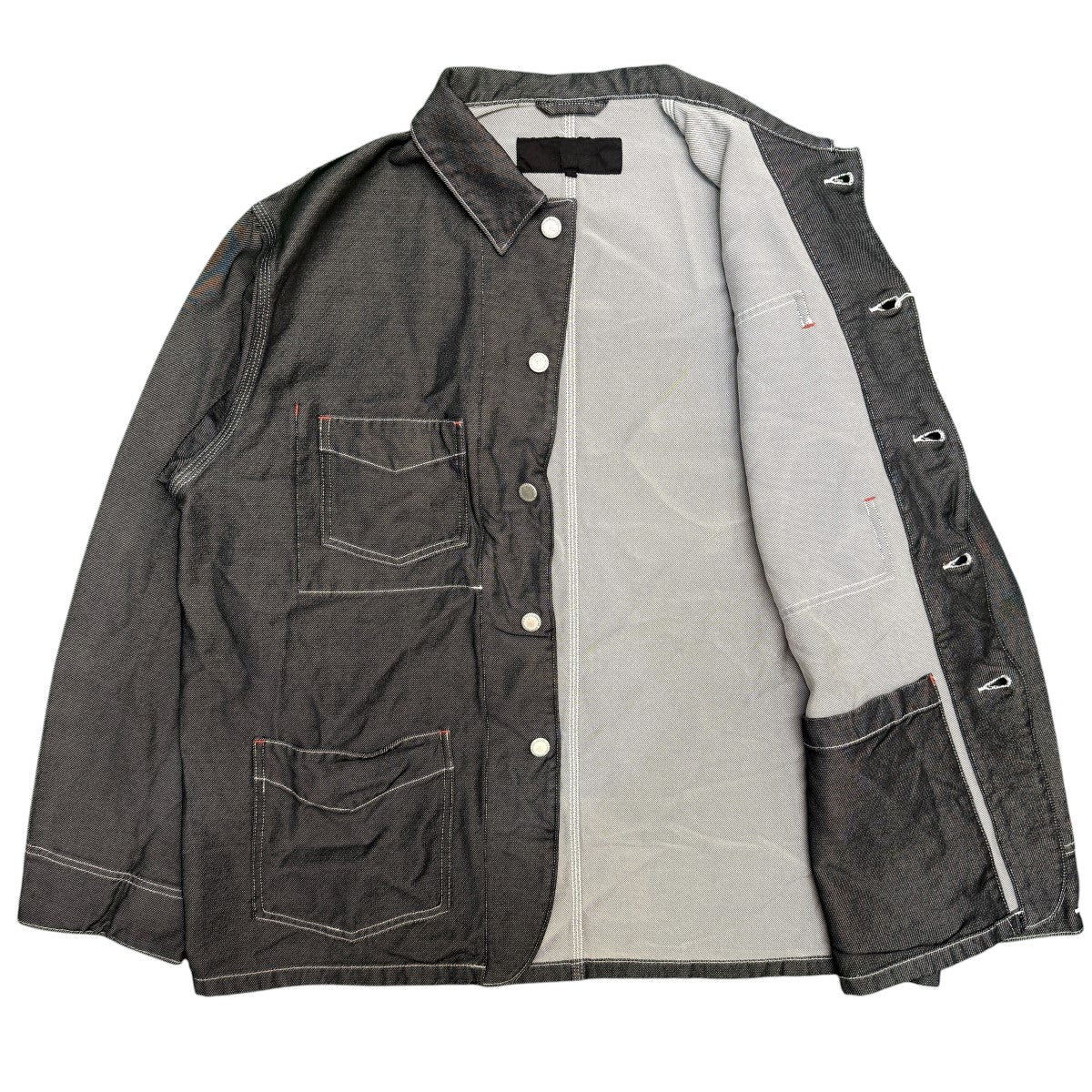 COMME des GARCONS HOMME 26AW/Ester Sarge Over Dye Jacketポリエステルサージ製品染めカバーオールジャケット/HR-J014 古着・中古-2枚目のアイテム画像
