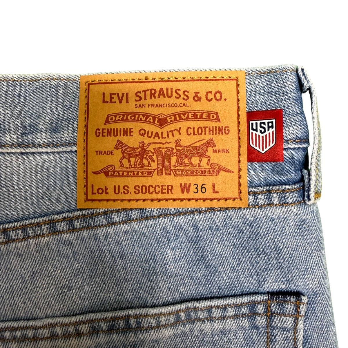 26SS/限定U．S． Soccer 478 Baggy Fit Shorts／バギーフィットデニムショートパンツ/006GV0000