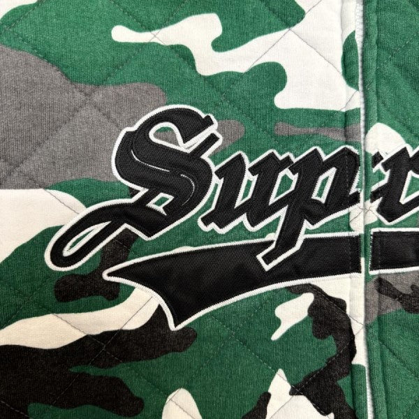 25AW/Quilted Zip Up Hooded Sweatshirt／Green Camo／キルテッドジップアップフーディジャケット
