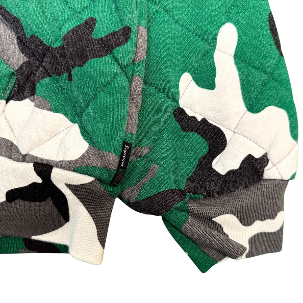 25AW/Quilted Zip Up Hooded Sweatshirt／Green Camo／キルテッドジップアップフーディジャケット
