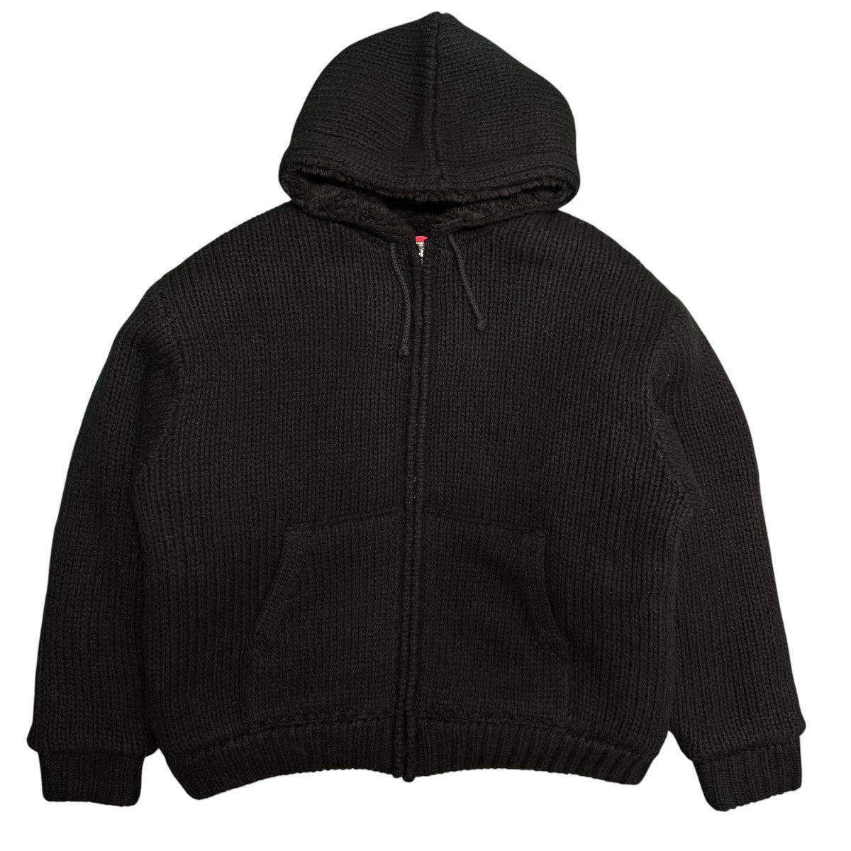 25AW/Faux Shearling Lined Zip Up Hooded Sweater／フォーシアリングラインドジップアップフーデッドセーター