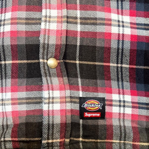 Supreme×Dickies 25AW/Lined Zip Up Hooded Flannel Shirt／ディッキーズ ラインド ジップアップ フーデッド フランネル シャツ 古着・中古-5枚目のアイテム画像