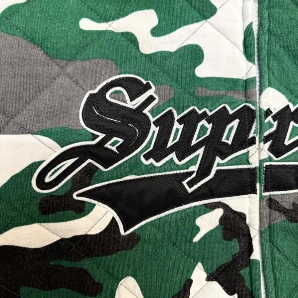 Supreme 25AW/Quilted Zip Up Hooded Sweatshirt／／Green Camo／キルティング ジップ アップ フード スウェットシャツ 古着・中古-4枚目のアイテム画像