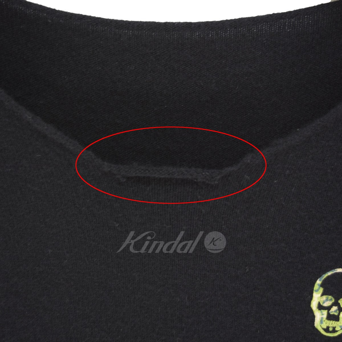 LUCIEN PELLAT-FINET(ルシアンペラフィネ) スカル刺繍カシミヤニット