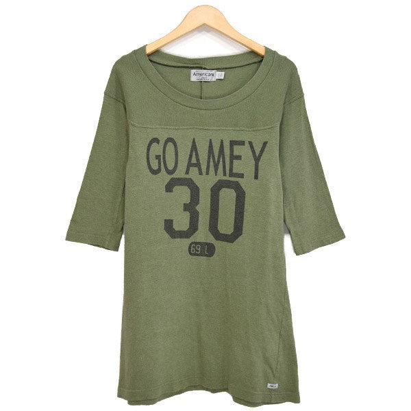 Americana(アメリカーナ) フットボールTシャツ 中古 カーキ サイズ