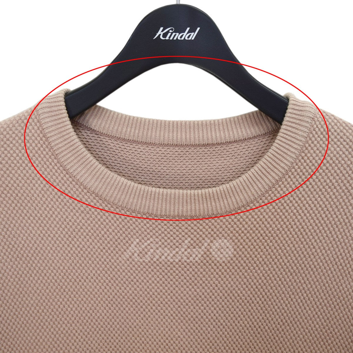 crepuscule(クレプスキュール) MOSS STITCH L／S SWEAT 度詰め鹿の子クルーネックニット ピンクベージュ サイズ  2｜【公式】カインドオルオンライン ブランド古着・中古通販【kindal】