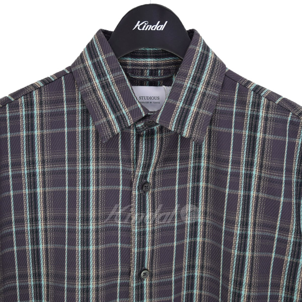 STUDIOUS(ステュディオス) Dobby check box shirts ドビーチェック 