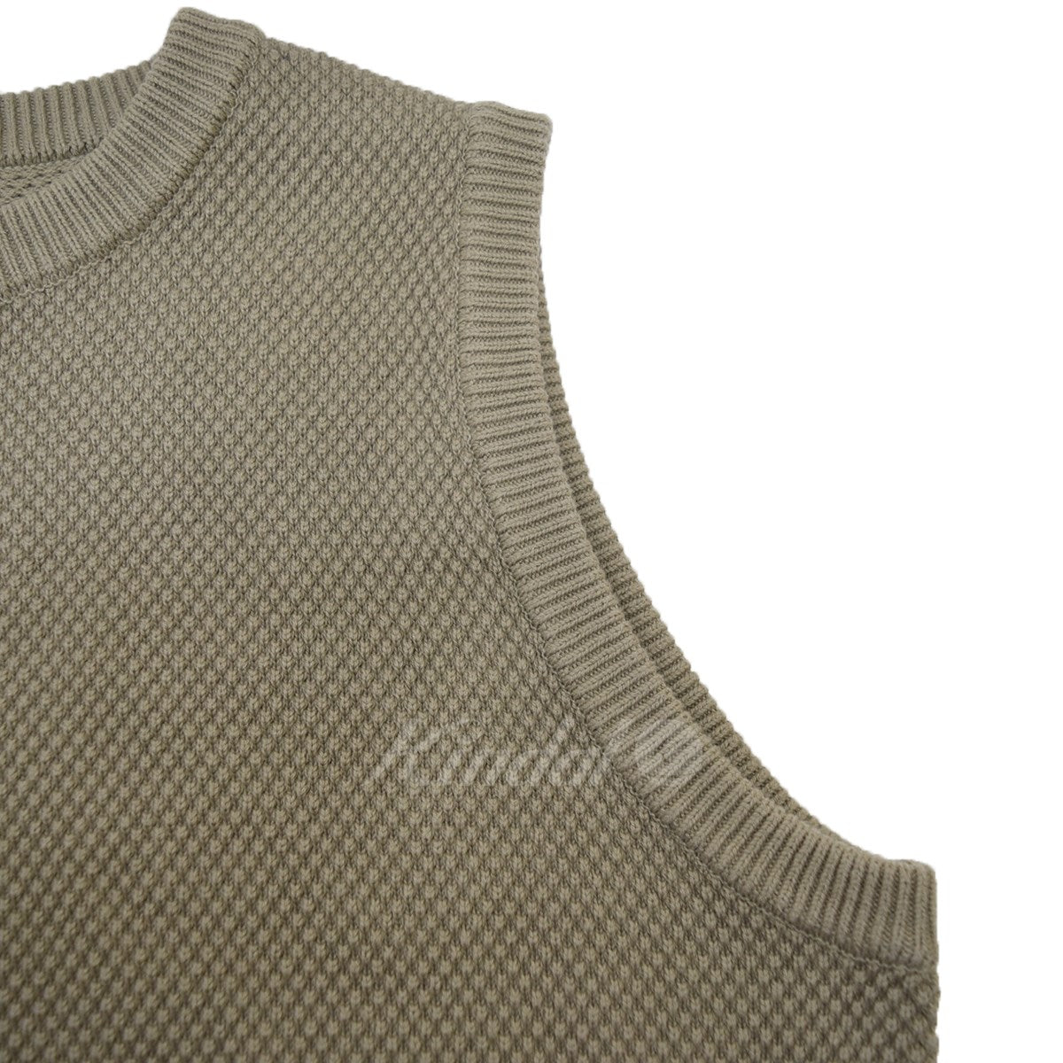 Lowgage Moss Stitch Vest コットンニットベスト