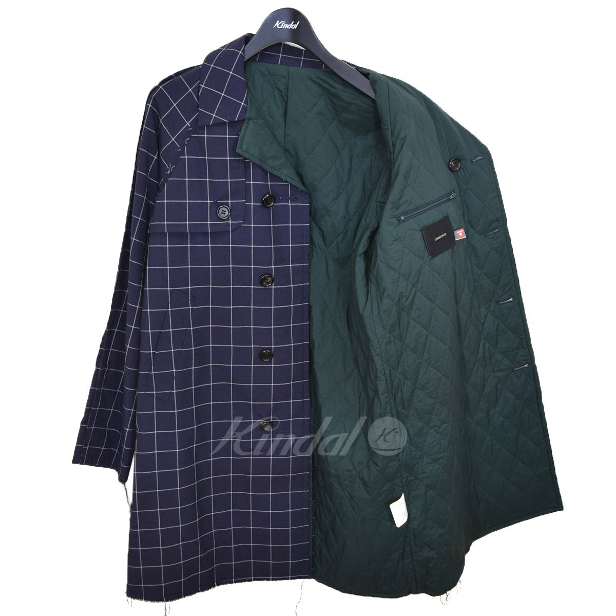 T／Window pane check trench coat プリマロフトトレンチコート