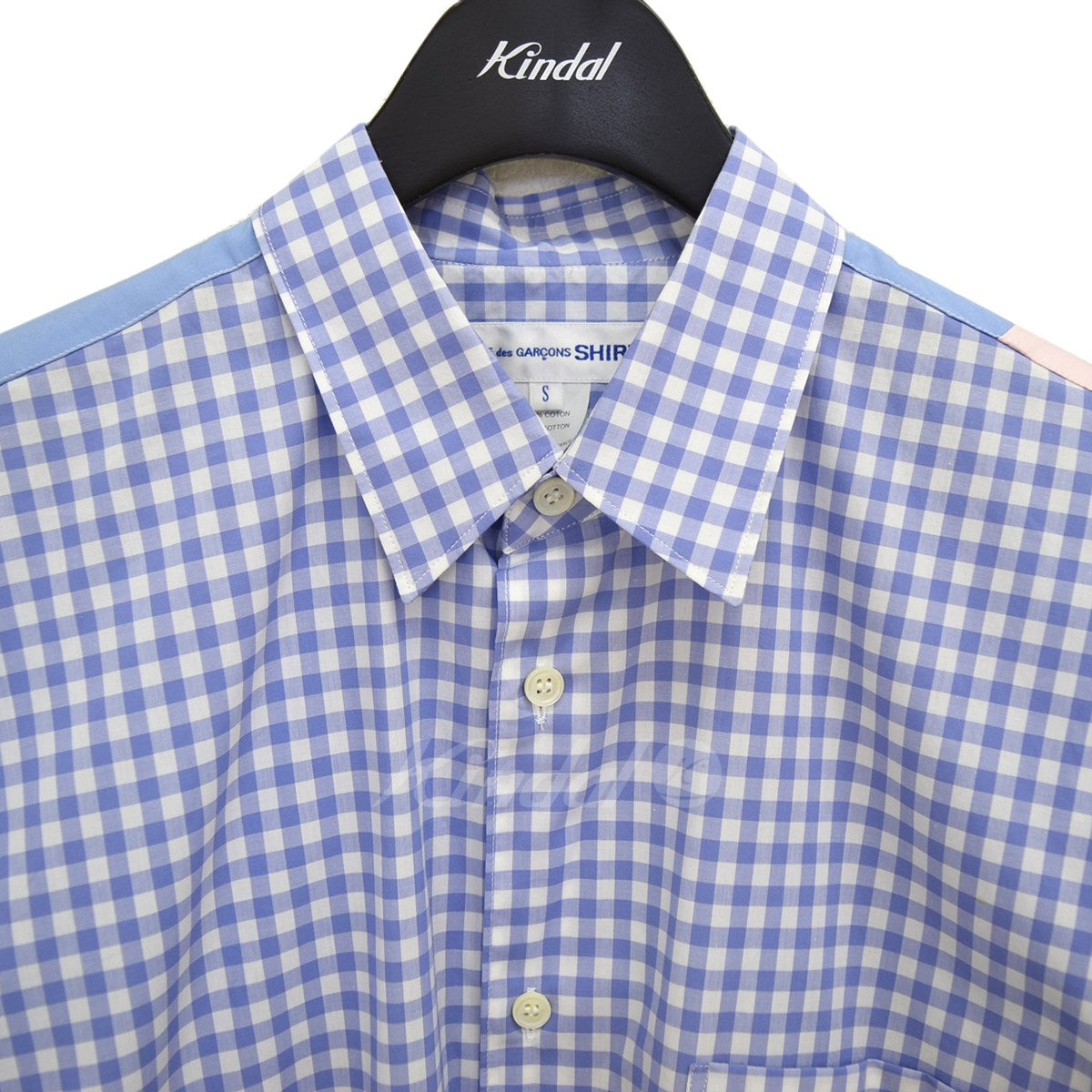 COMME des GARCONS SHIRT(コムデギャルソンシャツ) ヨークパッチワーク ギンガムチェック シャツ 2021SS ブルー サイズ  13｜【公式】カインドオルオンライン ブランド古着・中古通販【kindal】